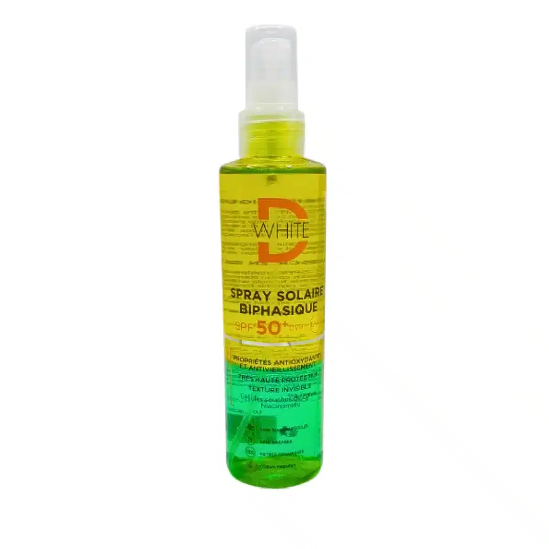 dermalliance – d white spray solaire biphasique spf50+ – 200ml