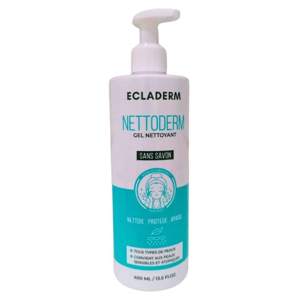 ecladerm – nettoderm gel nettoyant sans savon – 400ml