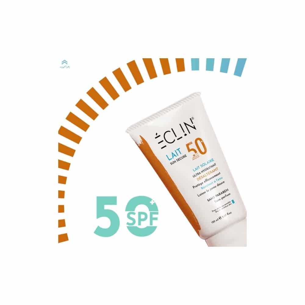 eclin – lait solaire ulra hydratant spf50+ – 150ml