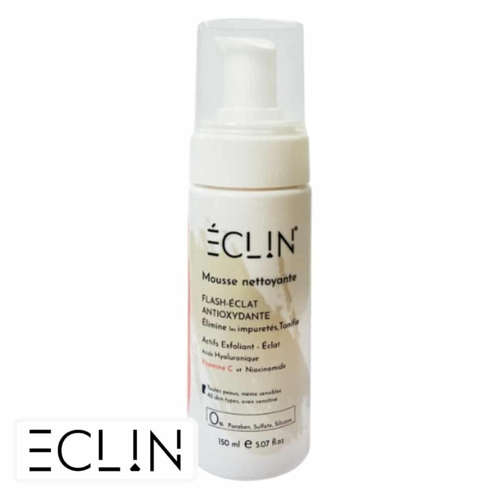 eclin – mousse nettoyante flash eclat antioxydante – 150ml