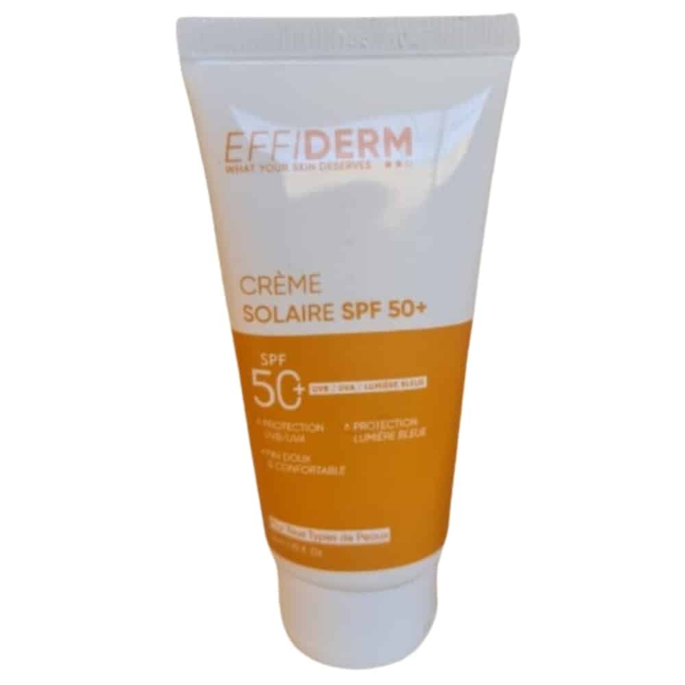 effiderm – creme solaire spf50+ – 50ml