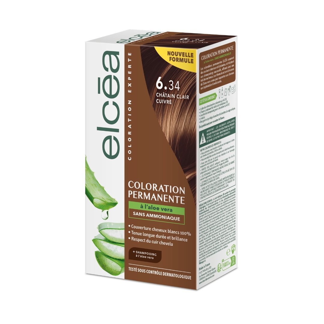 elcea – coloration 6.34 chatin clair cuivre