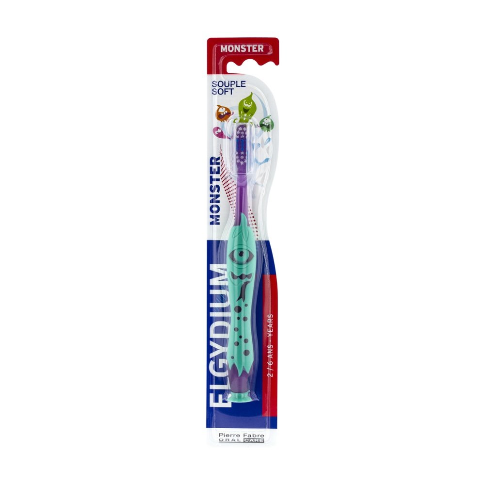 elgydium – brosse a dents kids monster 2 6ans souple – 1u elgydium – brosse a dents kids monster 2 6ans souple – 1u