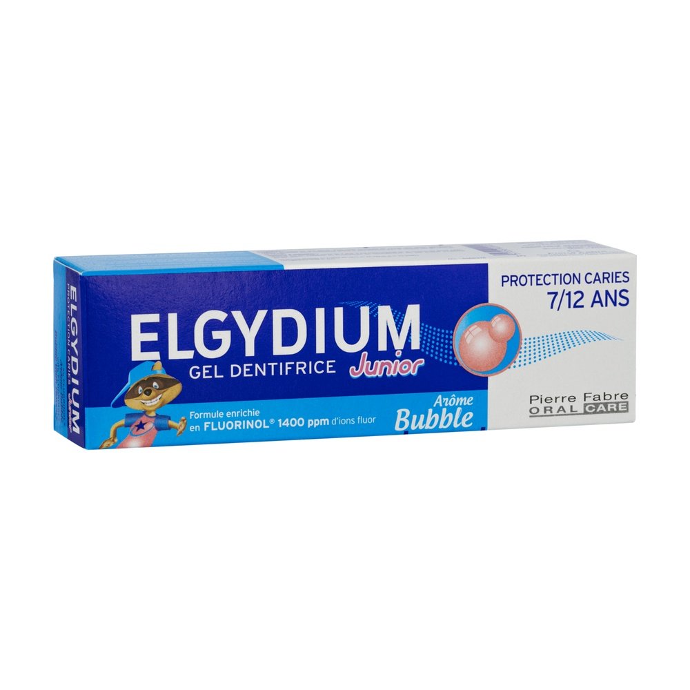 elgydium – dentifrice junior bubble 7 12ans protection caries – 50ml elgydium – dentifrice junior bubble 7 12ans protection caries – 50ml