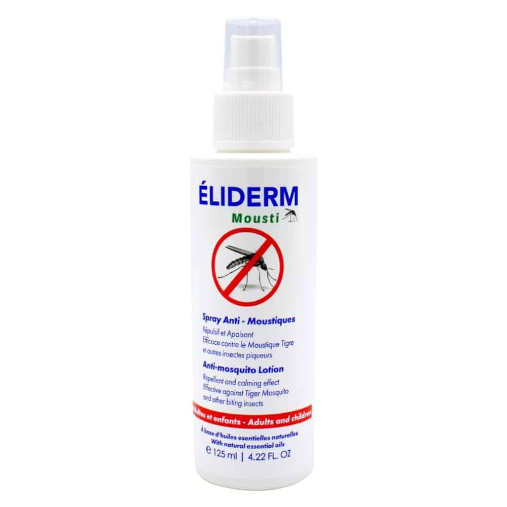eliderm – mousti spray anti moustiques repulsif et apaisant – 125ml