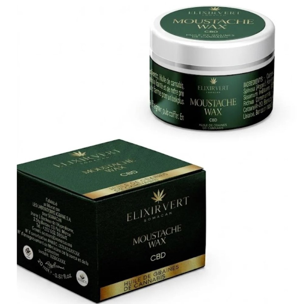 elixir vert – moustache wax – 20ml