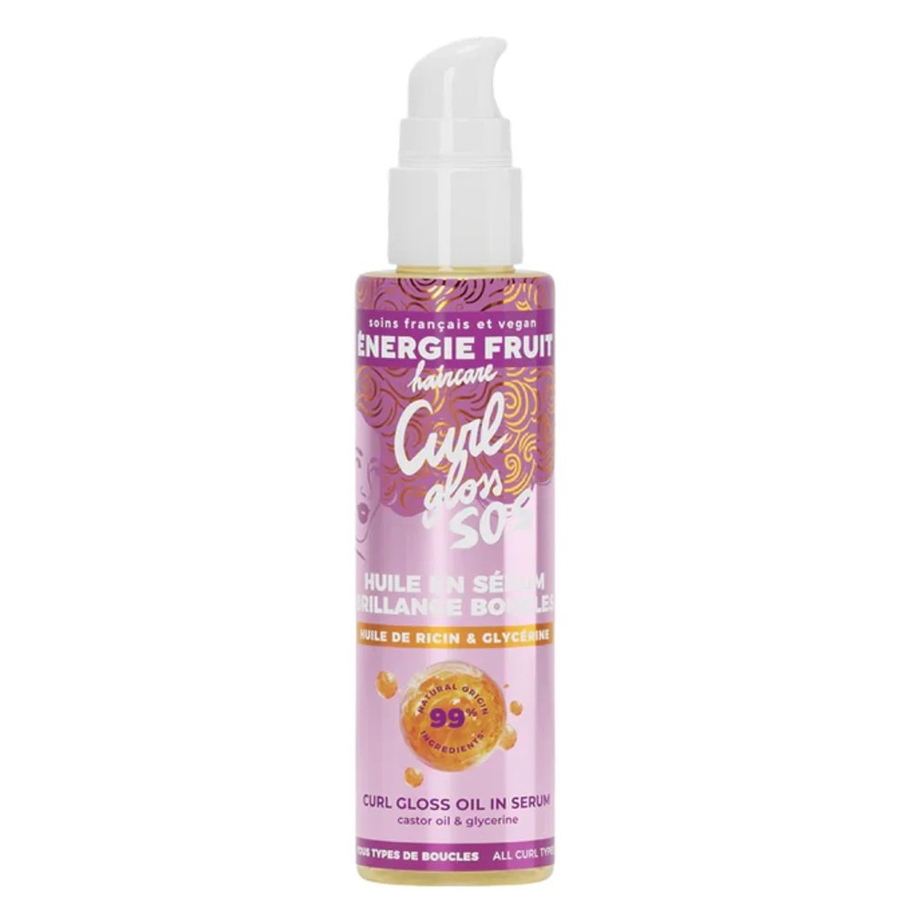 energie fruit – huile en serum sos brillance curl – 75ml