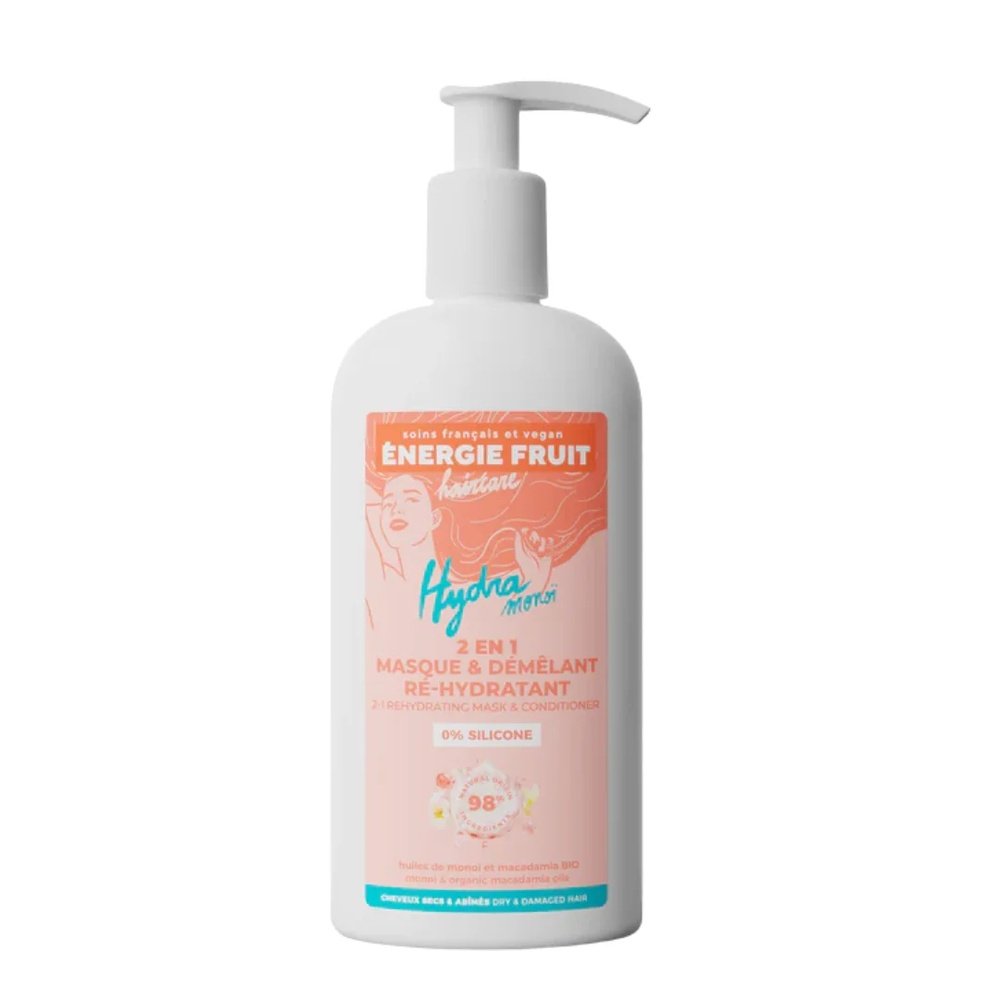 energie fruit – masque 2 en 1 demelant hydratant monoi – 300ml