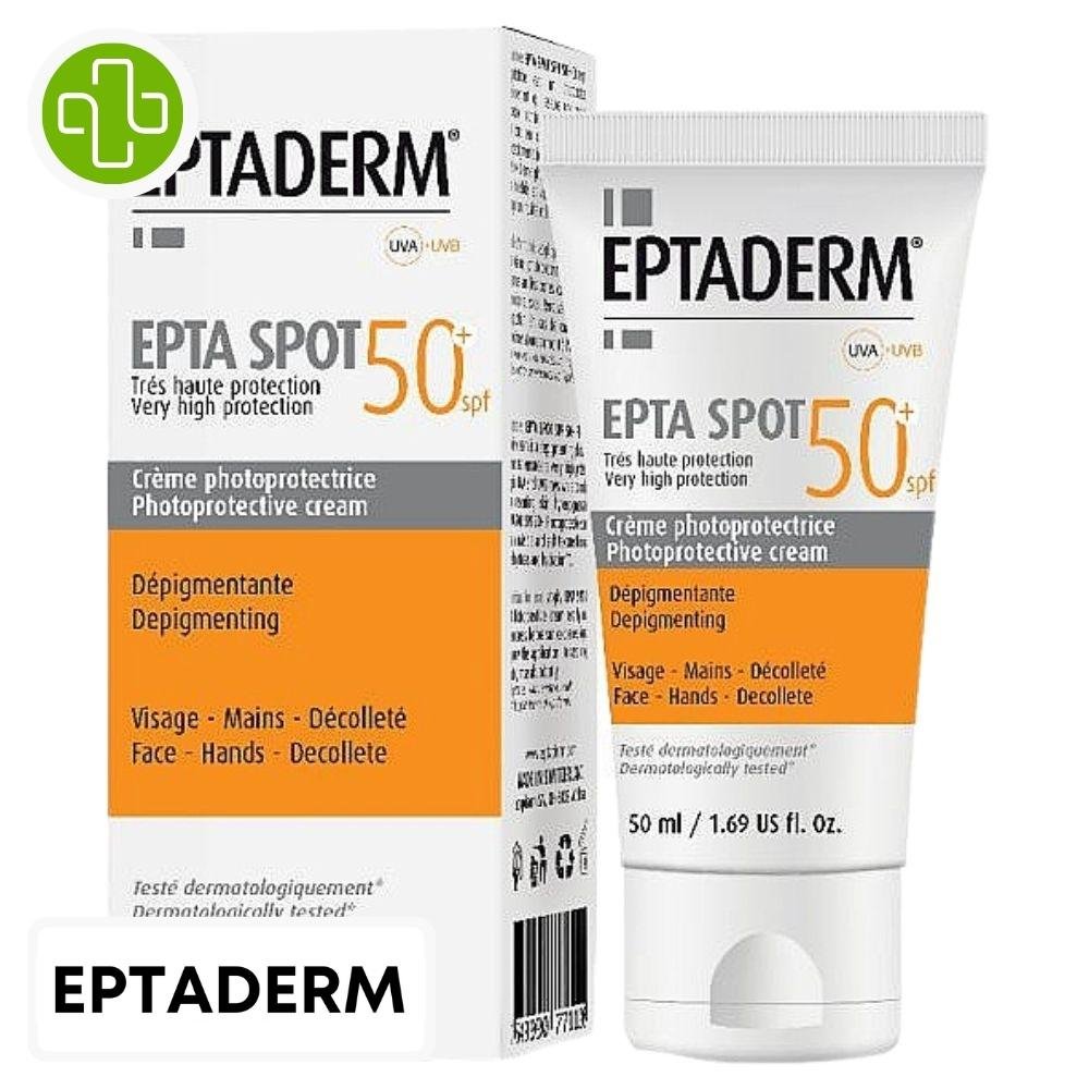 eptaderm – epta spot creme photoprotectrice depigmentante spf50+ – 50ml