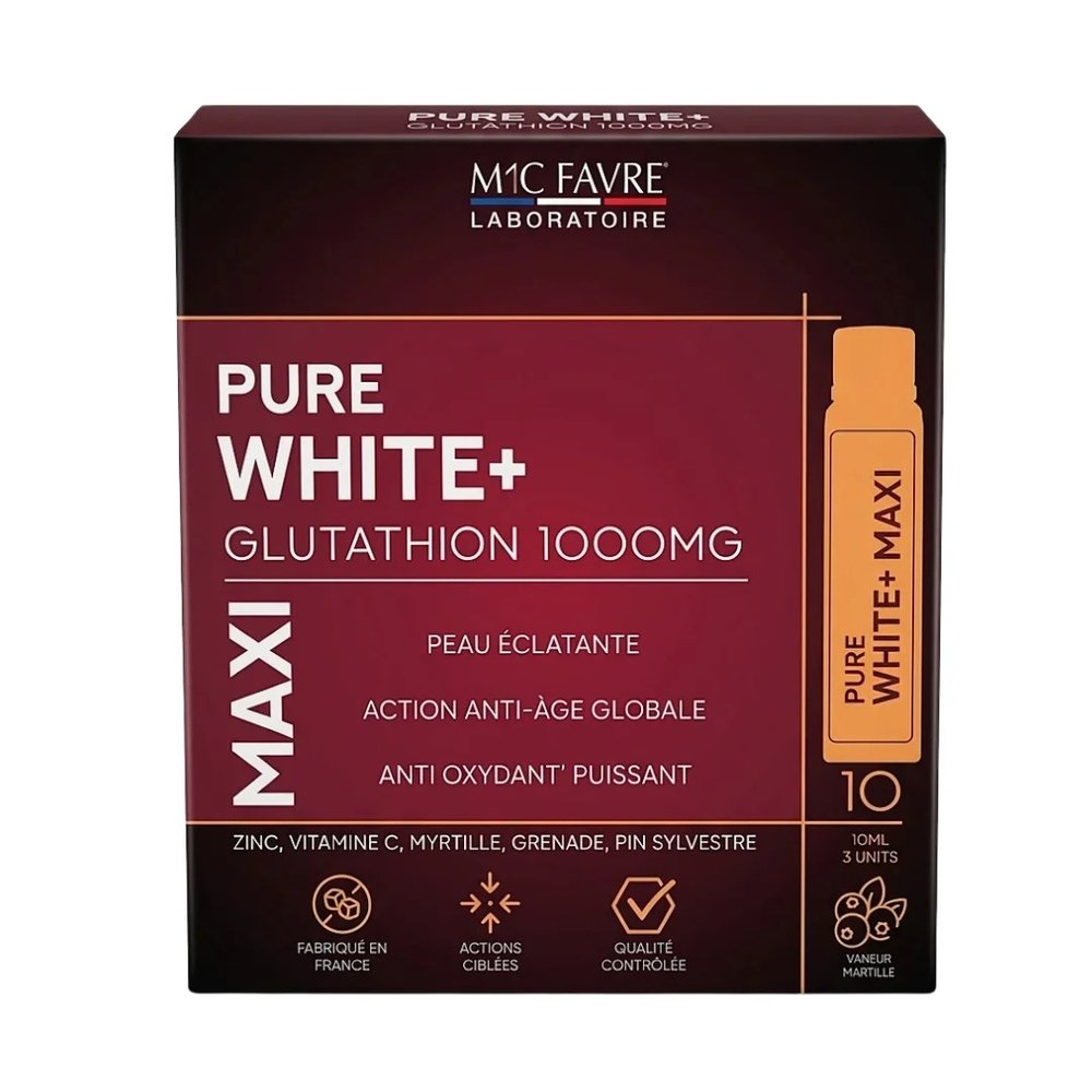 eric favre – pure white glutathion 1000mg maxi 10doses x – 25ml