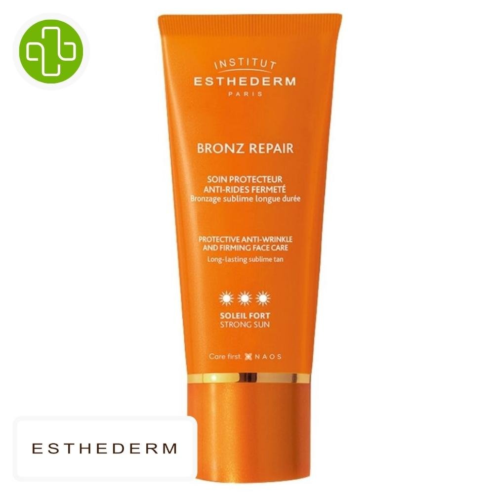 esthederm – bronz repair soin protecteur anti rides fermete soleil fort – 50ml