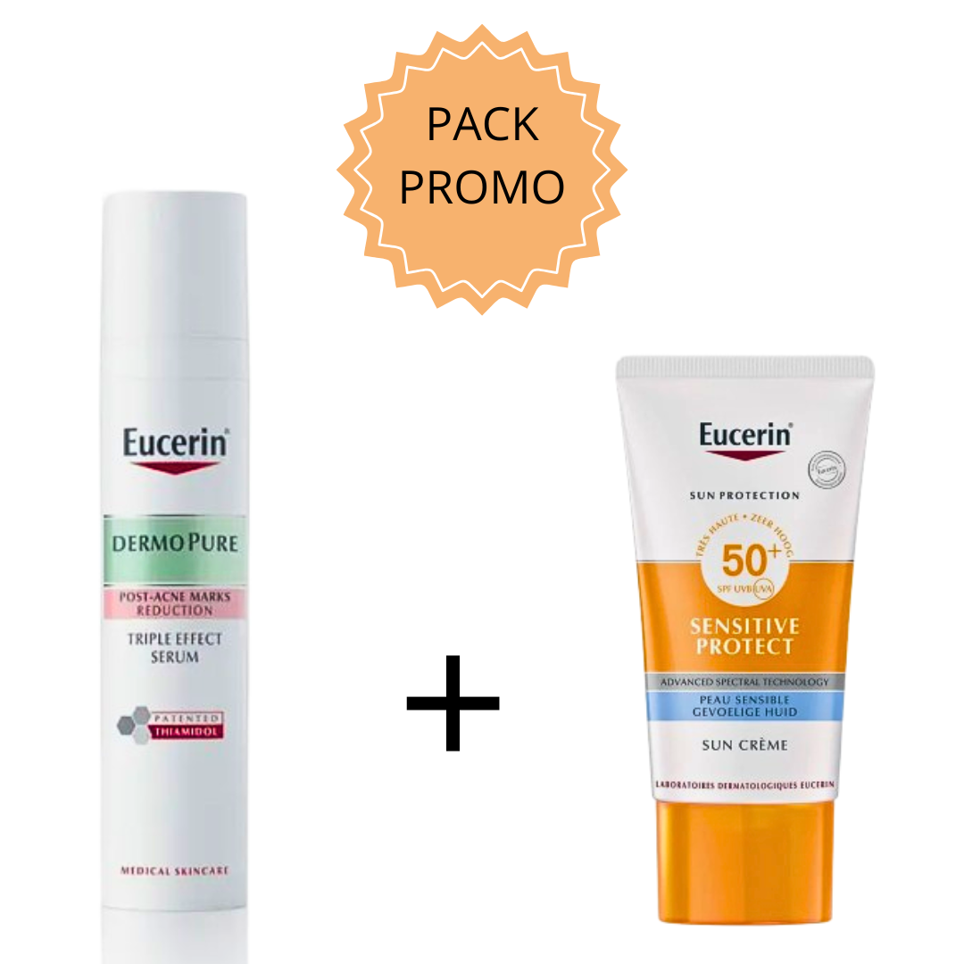 🎁 pack 🎁 – eucerin – dermopure triple effect serum 40ml+sun creme spf50+ 50ml pack
