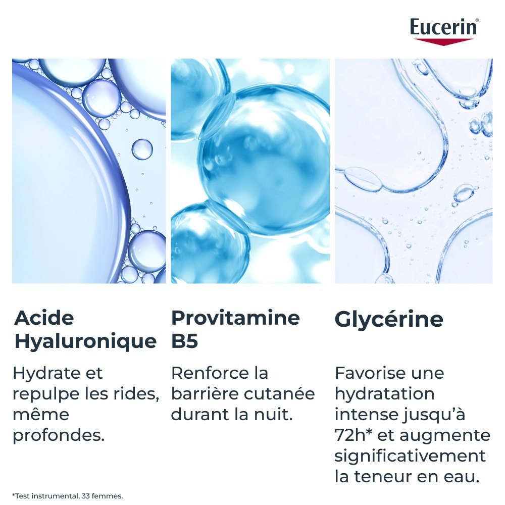 eucerin – hyaluron filler 3x effect soin de nuit booster d’hydratation – 50ml eucerin – hyaluron filler 3x effect soin de nuit booster d’hydratation – 50ml
