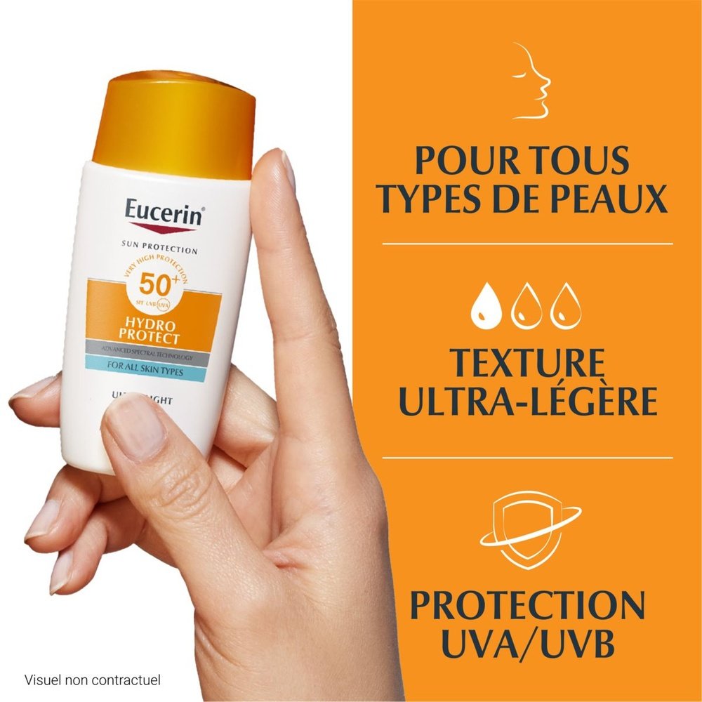 eucerin – sun hydro protect fluide ultra leger spf50+ – 50ml eucerin – sun hydro protect fluide ultra leger spf50+ – 50ml