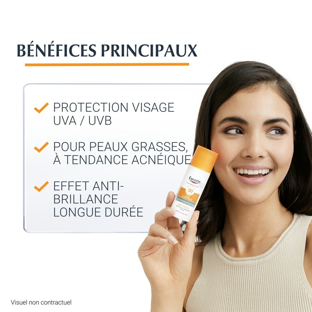 eucerin – sun oil control gel creme solaire toucher sec spf50+ – 50ml – (destockage) eucerin – sun oil control gel creme solaire toucher sec spf50+ – 50ml – (destockage)