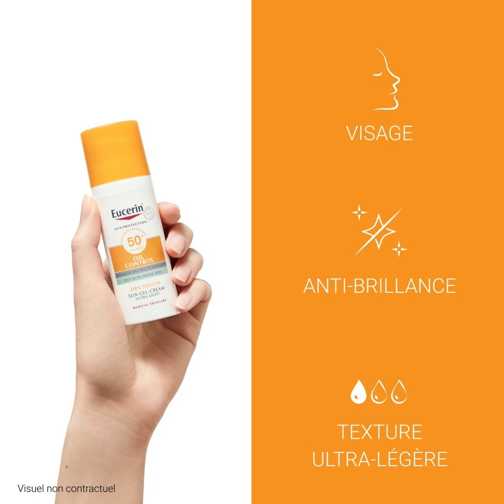 eucerin – sun oil control gel creme solaire toucher sec spf50+ – 50ml – (destockage) eucerin – sun oil control gel creme solaire toucher sec spf50+ – 50ml – (destockage)