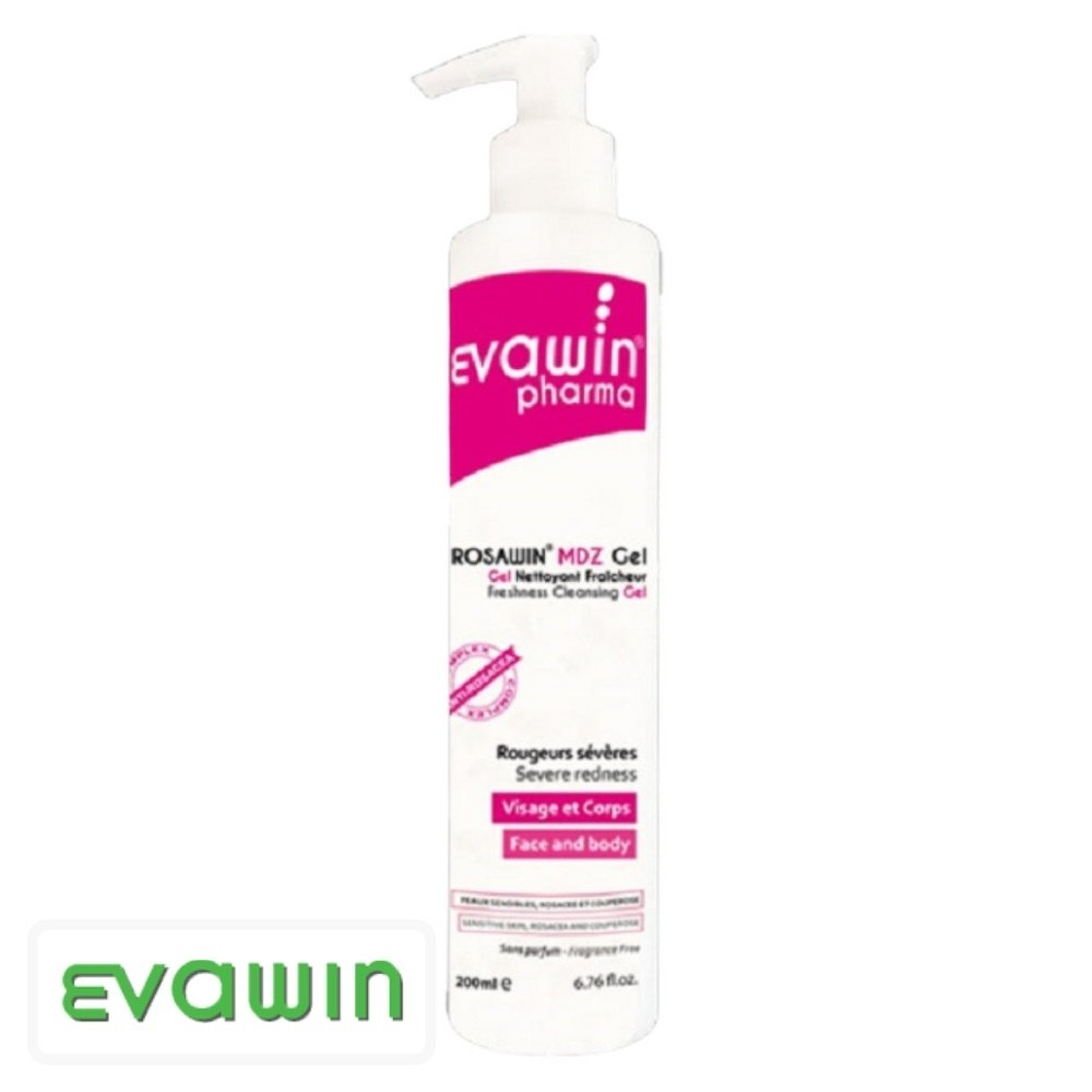 evawin pharma – rosawin mdz gel nettoyant fraicheur – 200ml