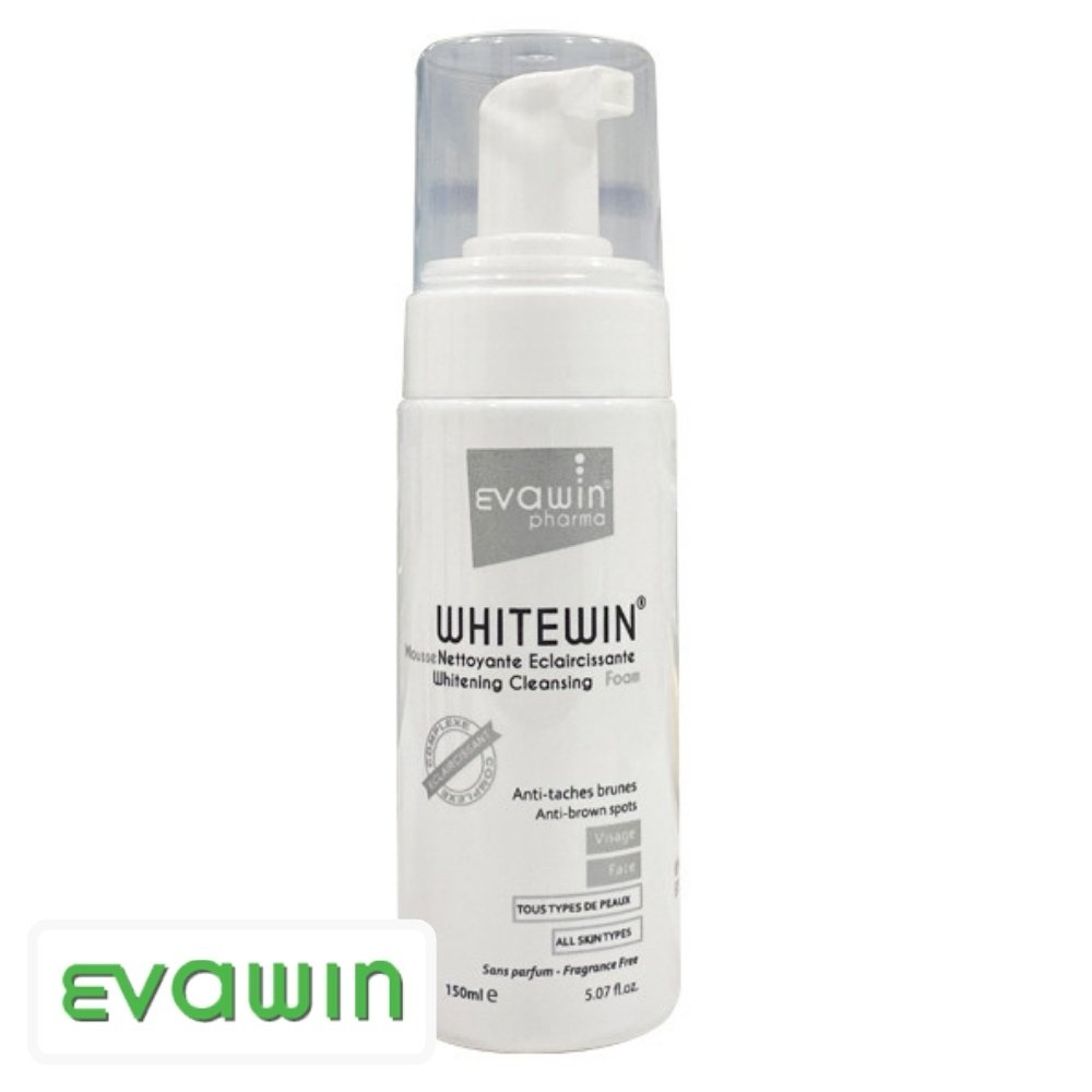 evawin pharma – whitewin mousse nettoyante eclaircissante – 150ml
