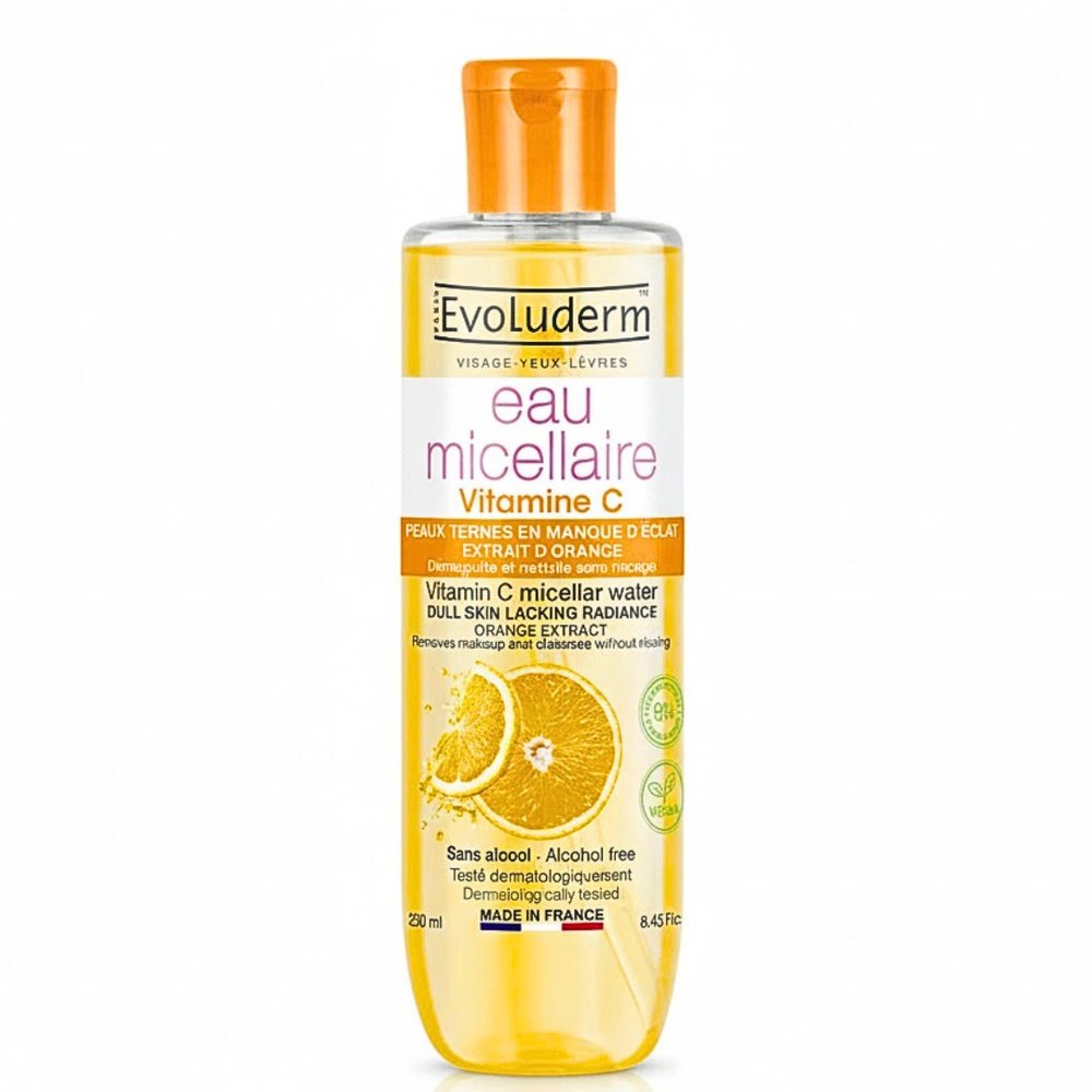 evoluderm – eau micellaire vitamine c – 250ml