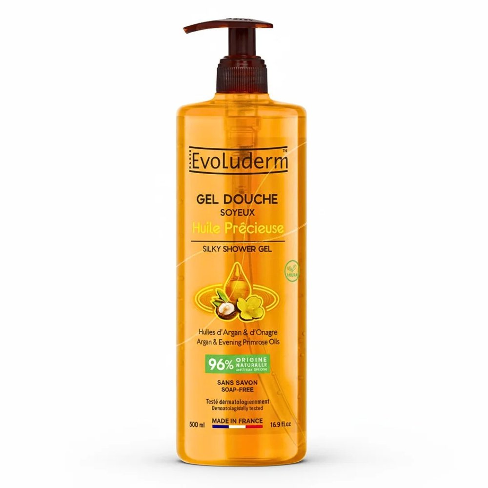 evoluderm – gel douche huile precieuse – 500ml