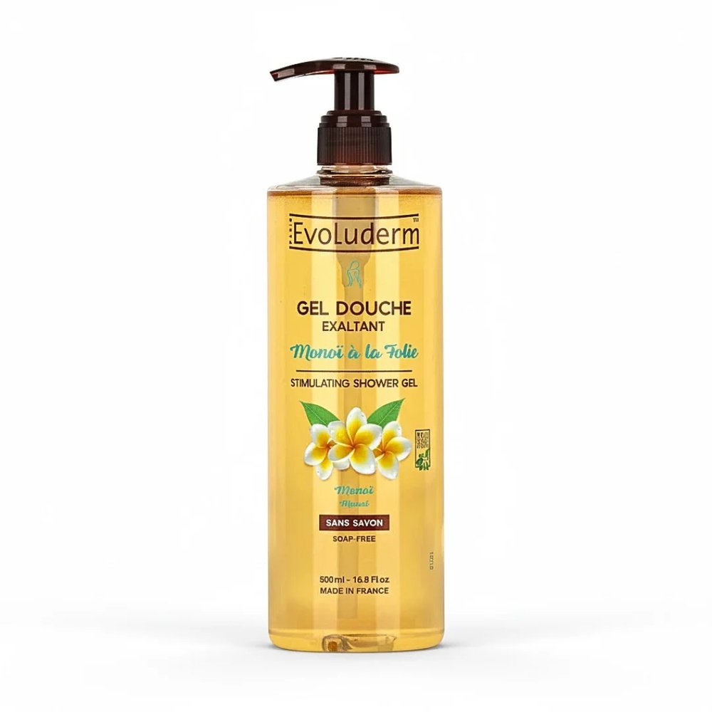 evoluderm – gel douche monoi a la folie – 500ml
