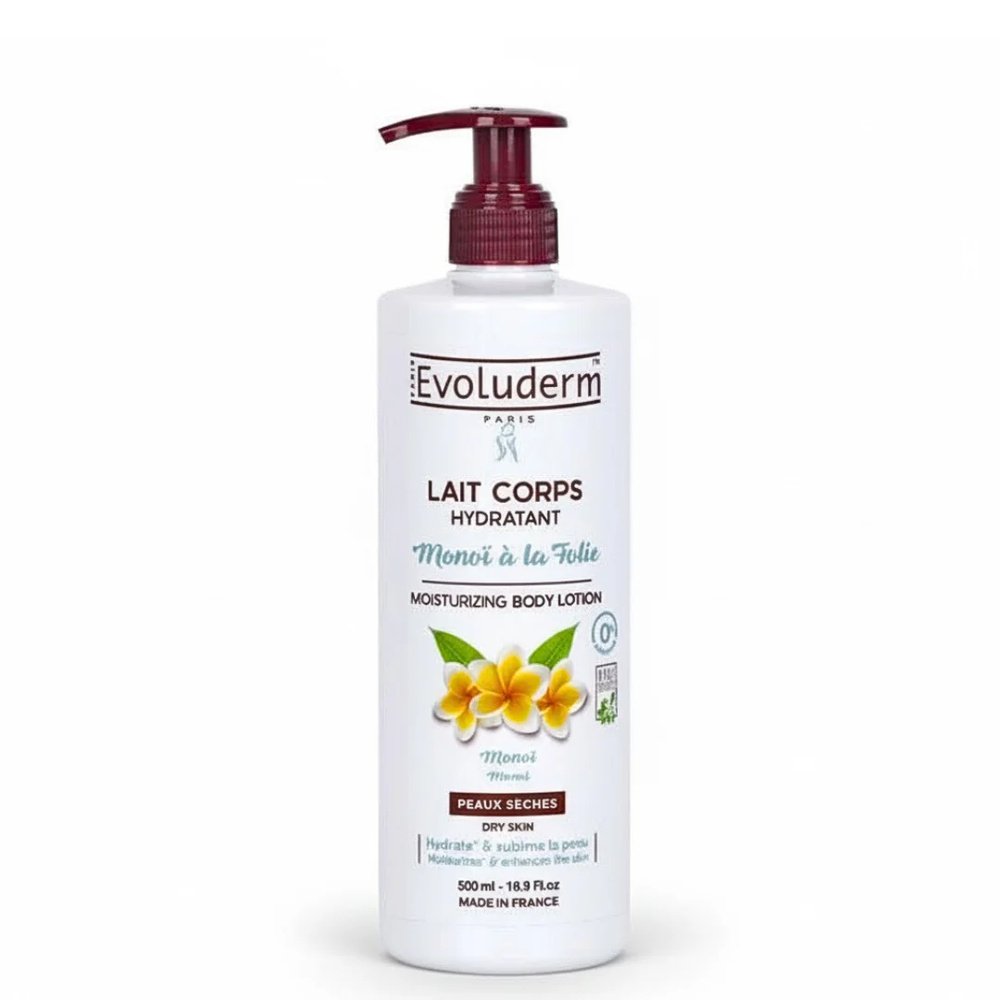 evoluderm – lait corps monoi a la folie – 500ml
