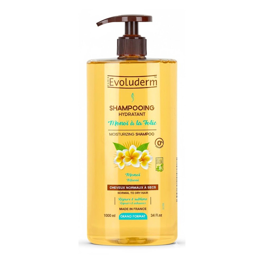 evoluderm – shampoing monoi a la folie – 1l
