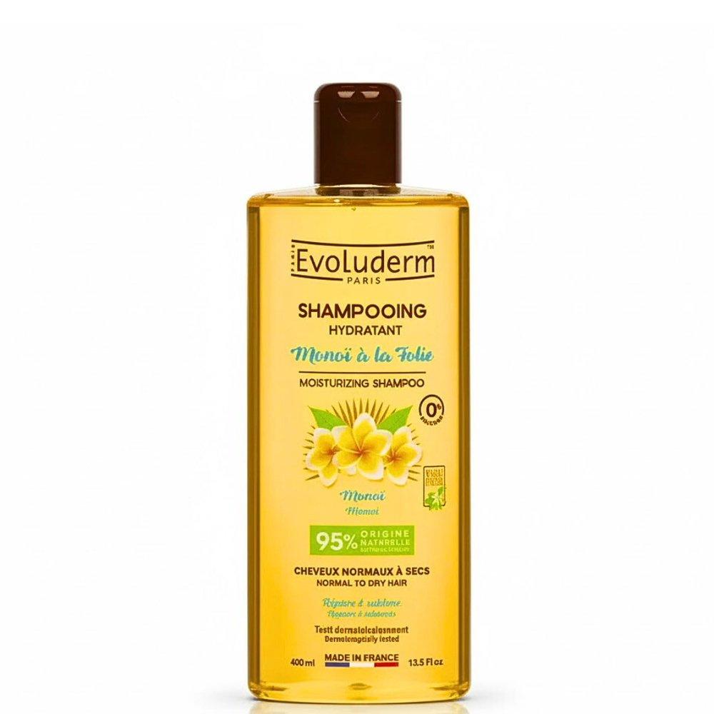 evoluderm – shampoing monoi a la folie – 400ml