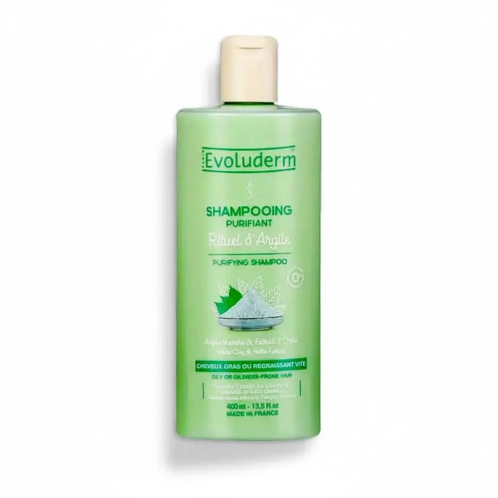 evoluderm – shampoing secret d’argile – 400ml