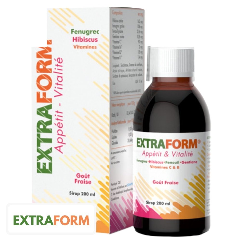 extraform – sirop appetit et vitalite – 100ml