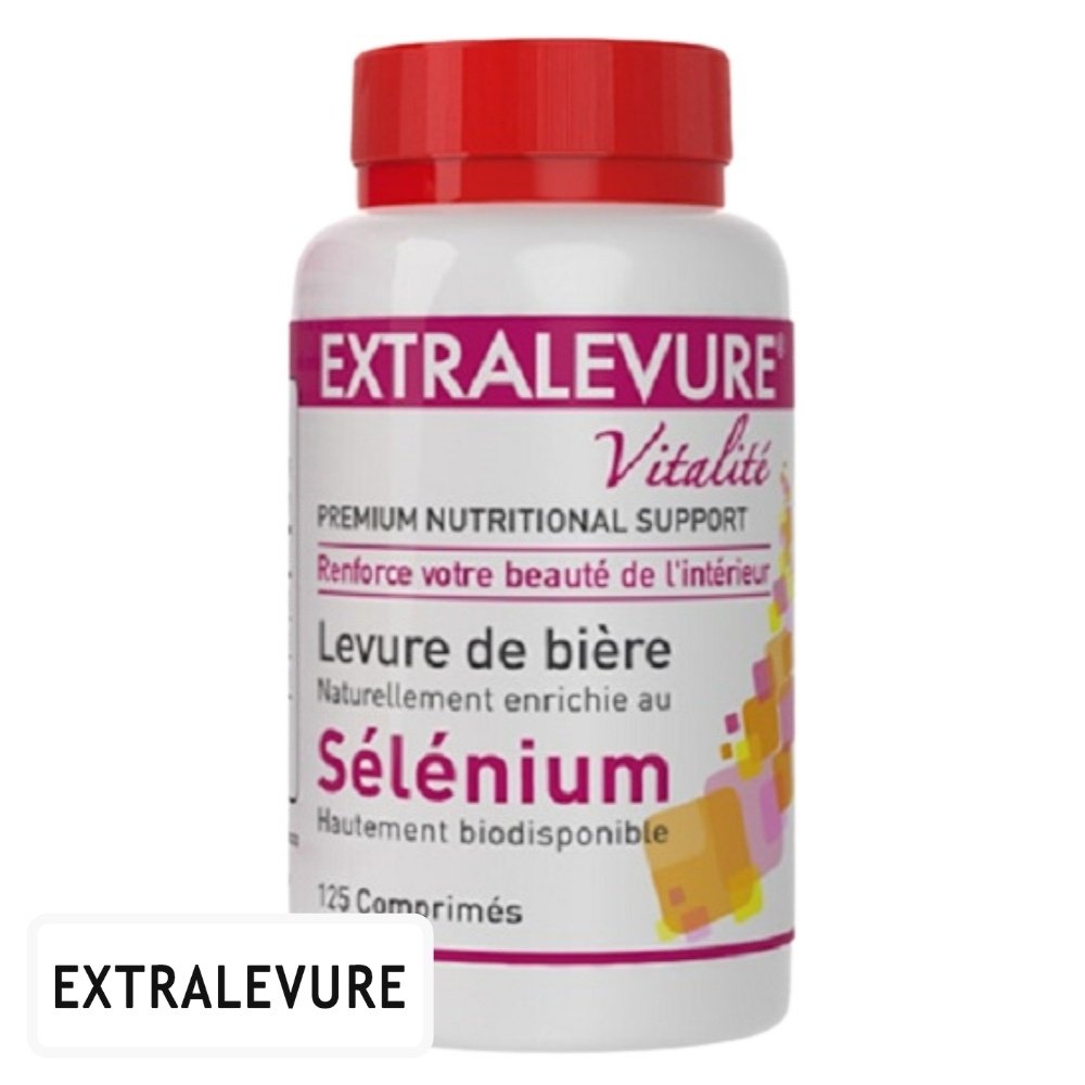extralevure – vitalite levure de biere au selenium – 125 comprimes