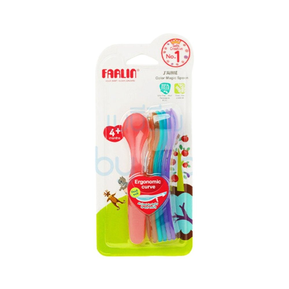 farlin – cuillere couleur 7 pieces +4m bf 237b