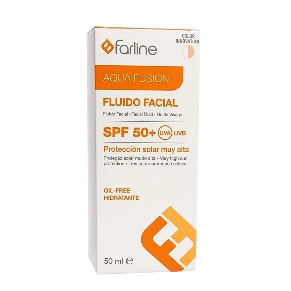 farline – ecran solaire aqua fluide color spf50+ – 50ml