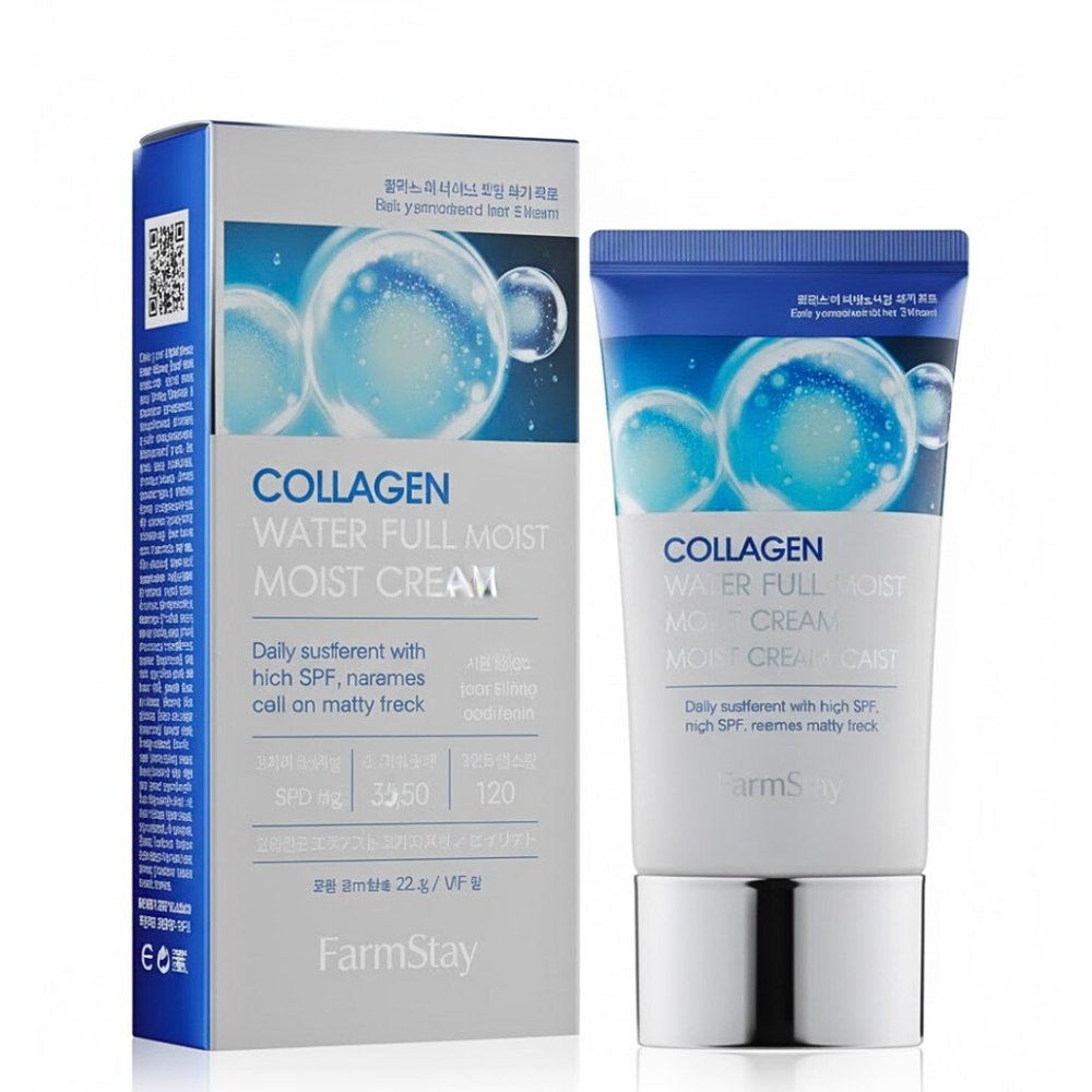 farmstay – collagen water full moist sun cream – 50g