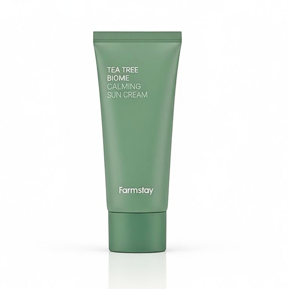 farmstay – tea tree biome calming sun cream – 50g
