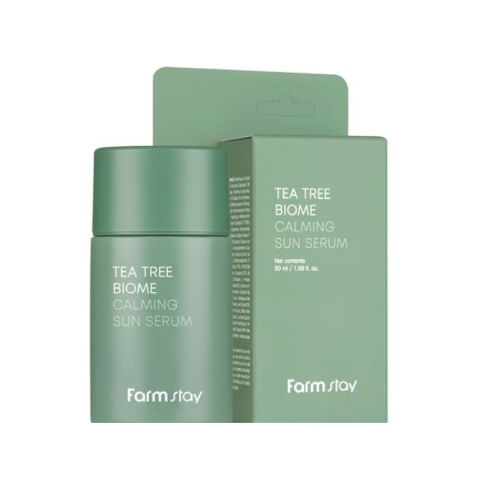 farmstay – tea tree biome calming sun serum – 50ml