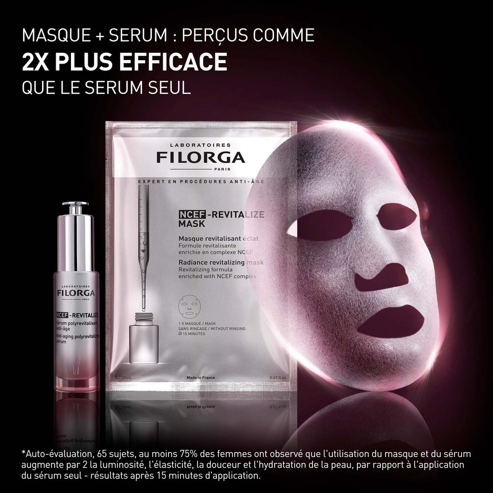 filorga – ncef revitalize mask masque revitalisant eclat – 20ml filorga – ncef revitalize mask masque revitalisant eclat – 20ml