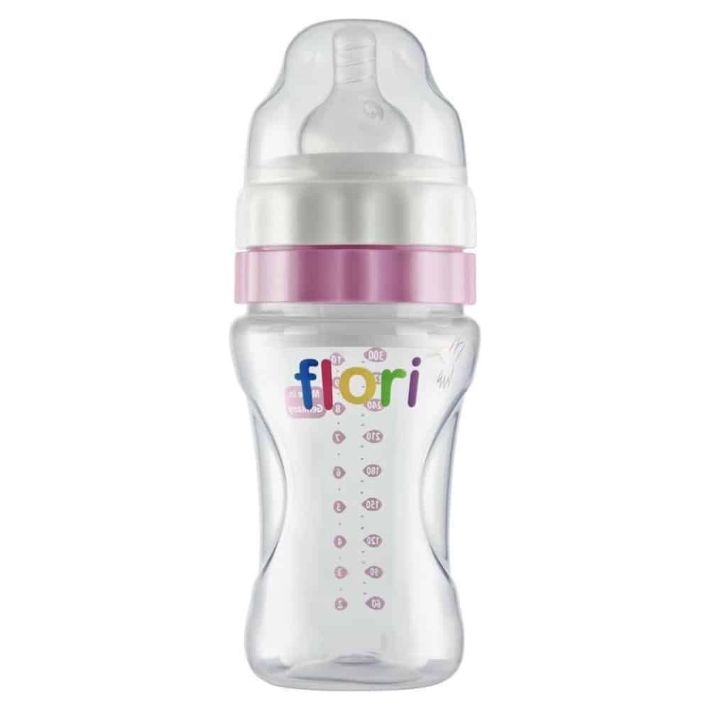 flori – mix et go biberon rose – 300ml