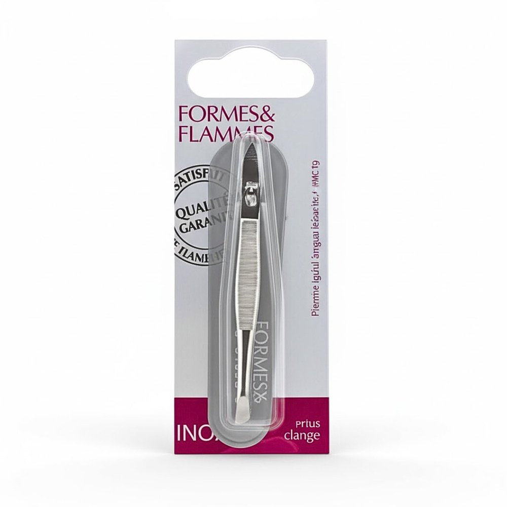 formes et flammes – pince a epiler acier forge bouts dores forme crabe 8cm refrence 14