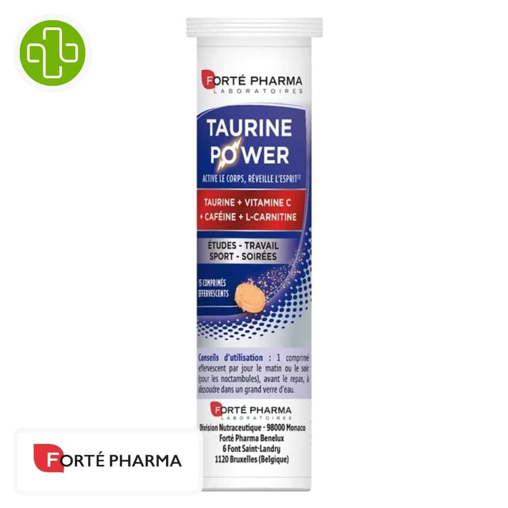 forte pharma – taurine power effervescents – 15 comprimes