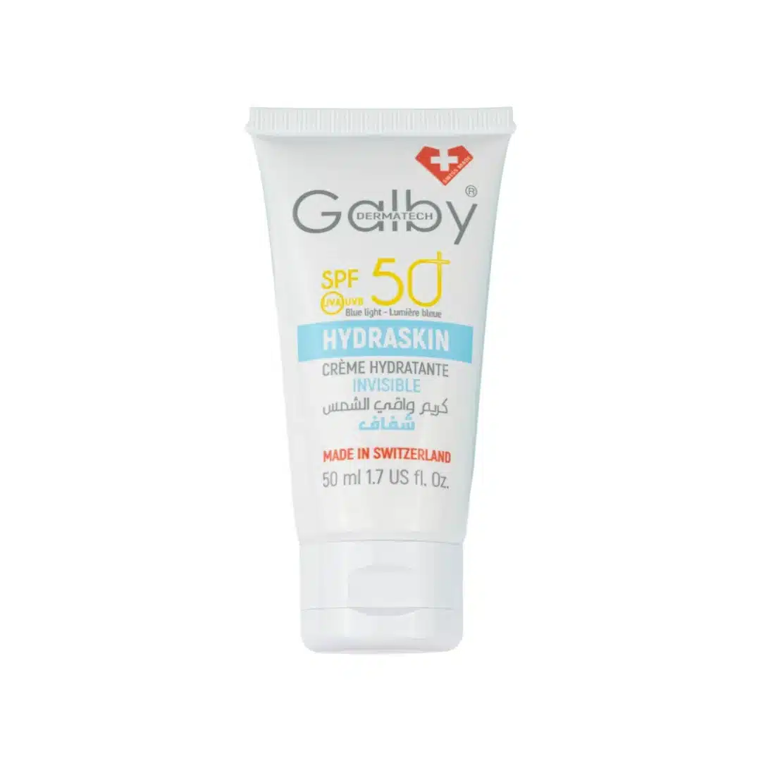 galby dermatech – hydraskin creme solaire invisible spf50+ – 50ml