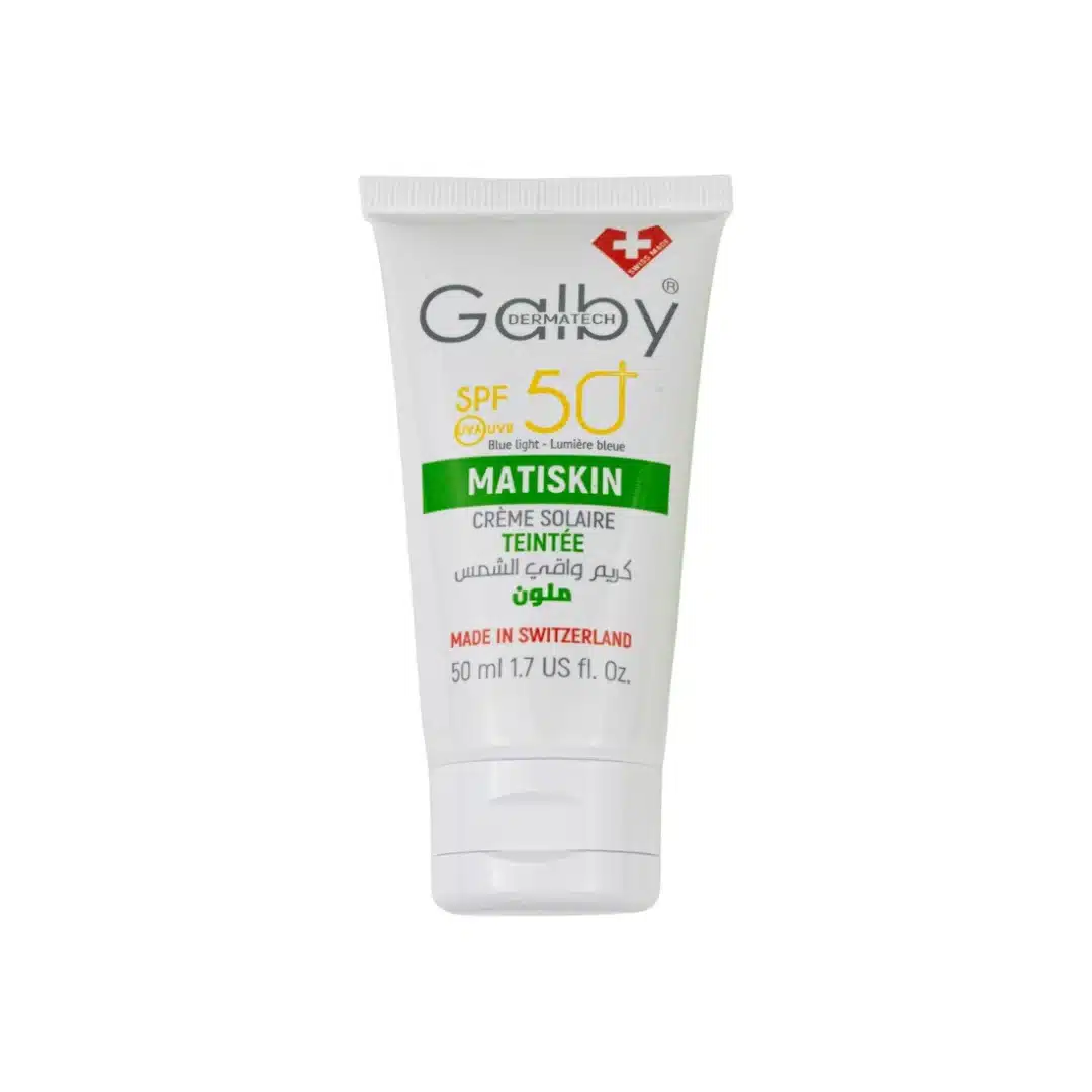 galby dermatech – matiskin creme solaire teintee spf50+ – 50ml