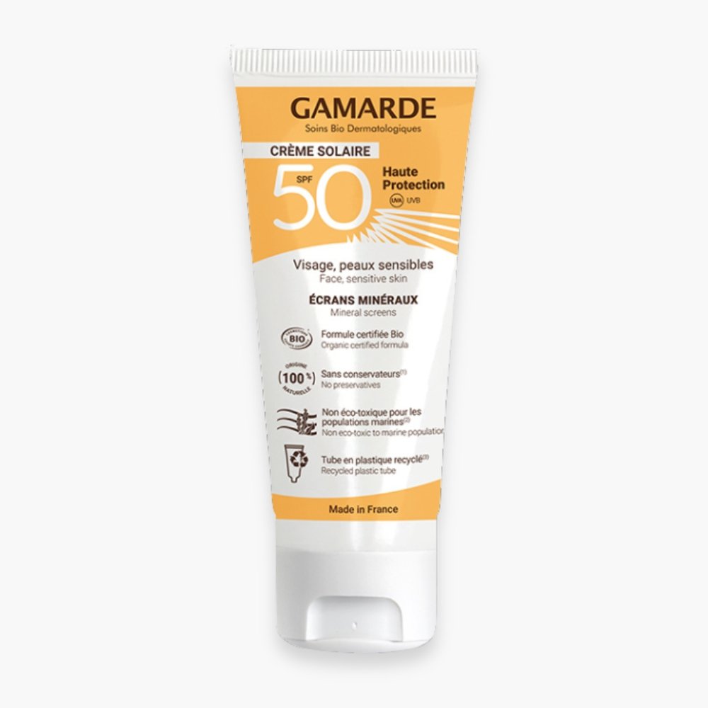 gamarde – creme solaire minerale spf50 bio – 40ml