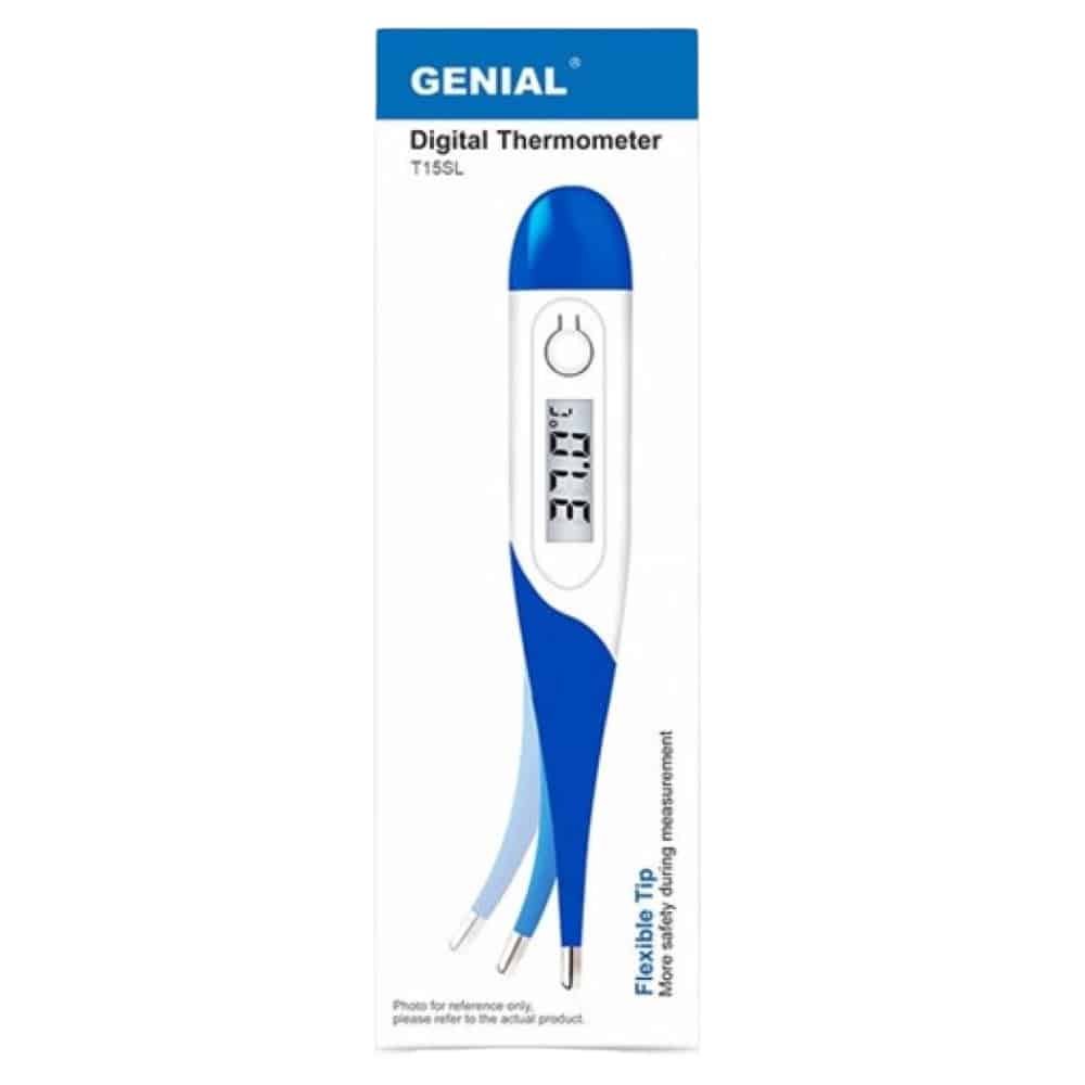 genial – thermometre digital pointe flexible (t15sl) bleu – 1u