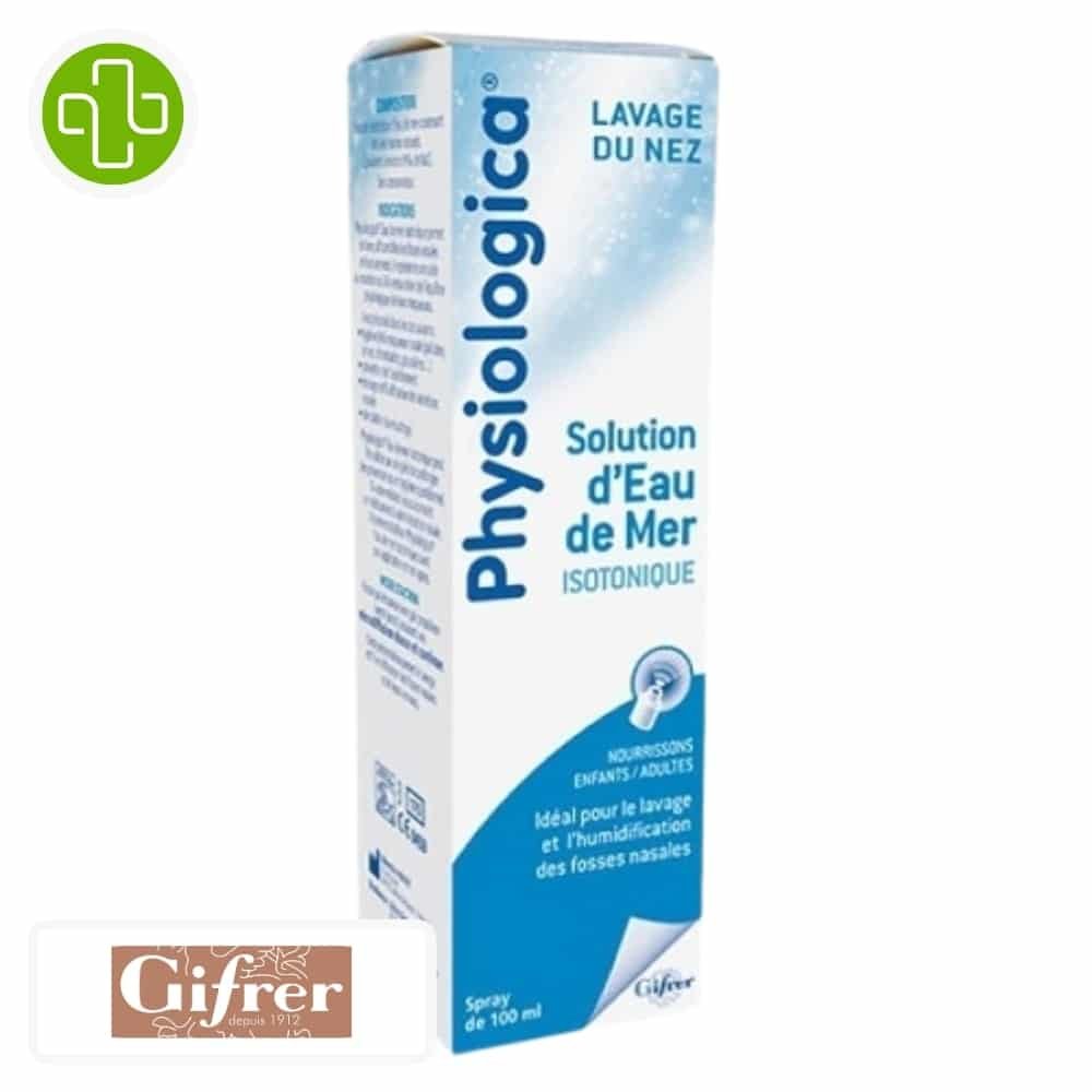 gifrer – physiologica lavage du nez solution d’eau de mer spray isotonique – 100ml