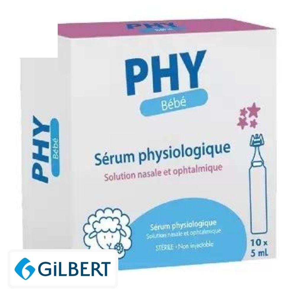 gilbert – phy bebe serum physiologique solution nasale et ophtalmique – 10x – 5ml