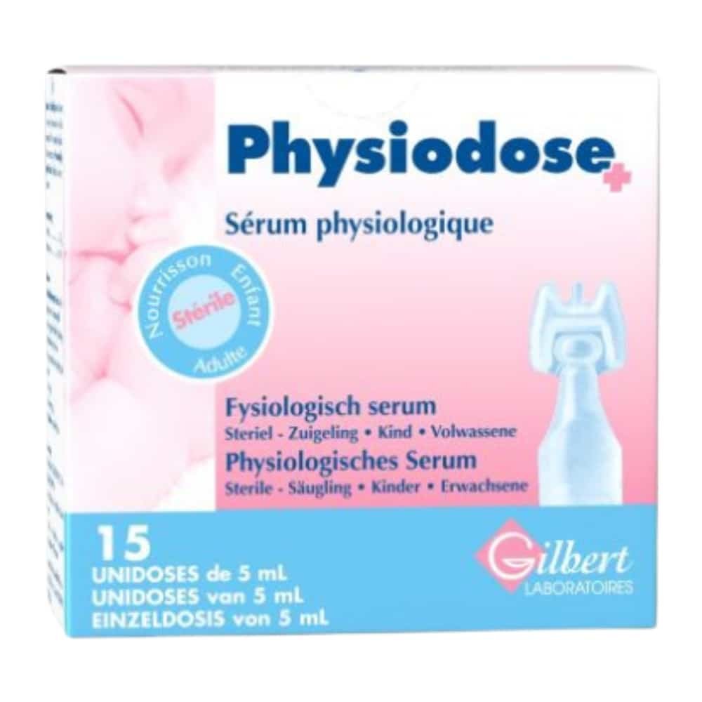 gilbert – physiodose serum physiologique unidoses – 15x – 5ml