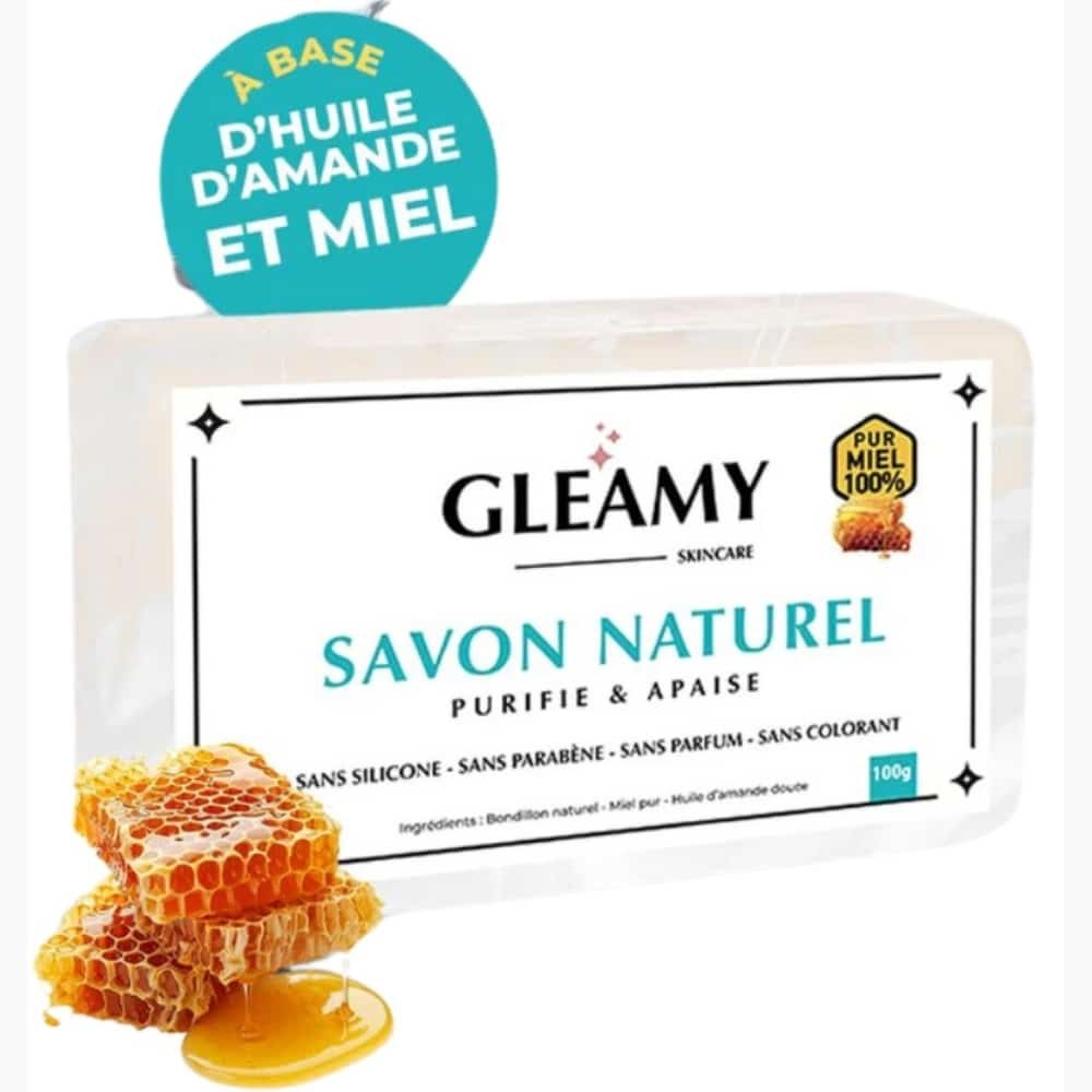 gleamy – savon naturel purifiant et apaisant – 100g