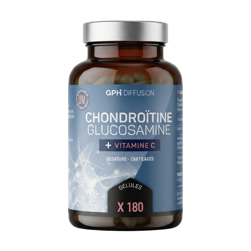 gph diffusion – chondroitine glucosamine + vitamine c ossature 461,40mg – 180 gelules