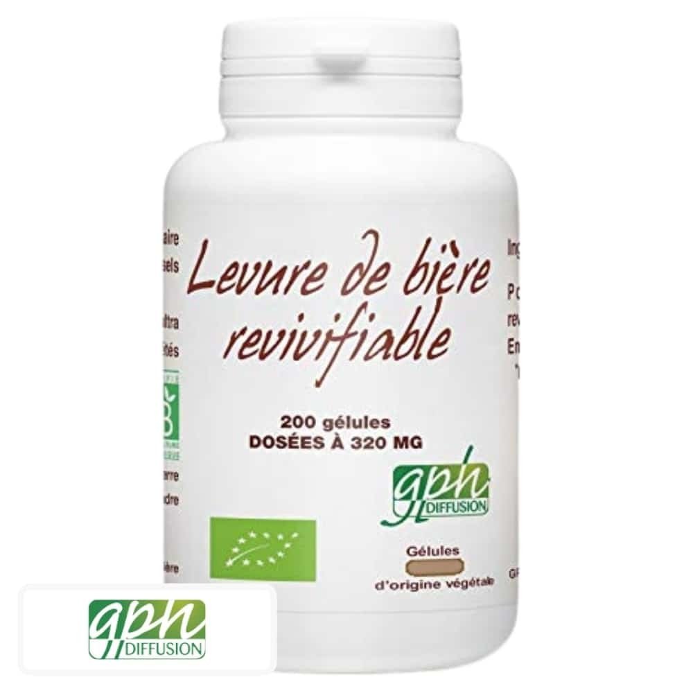 gph diffusion – levure de biere revivifiable 320mg – 200 gelules
